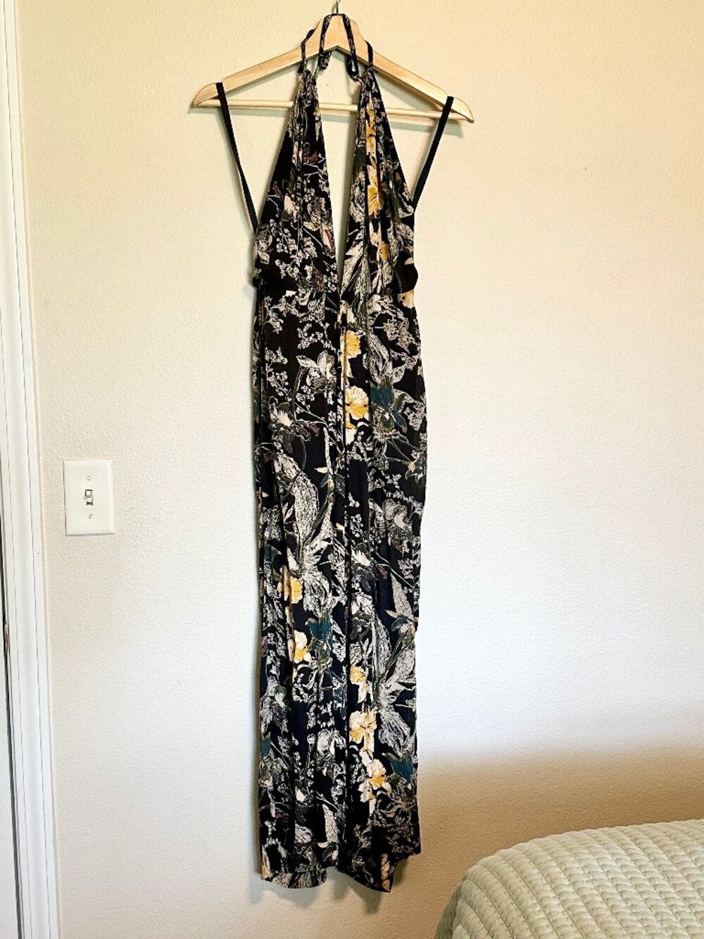 Free People Jumpsuits | Free People Twisted Halter Sleeveless Wide Leg Jumpsuit